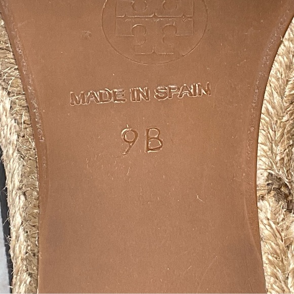 Tory Burch Filipa Navy canvas wedge espadrills, size 8/9 (see details) - Picture 8 of 9